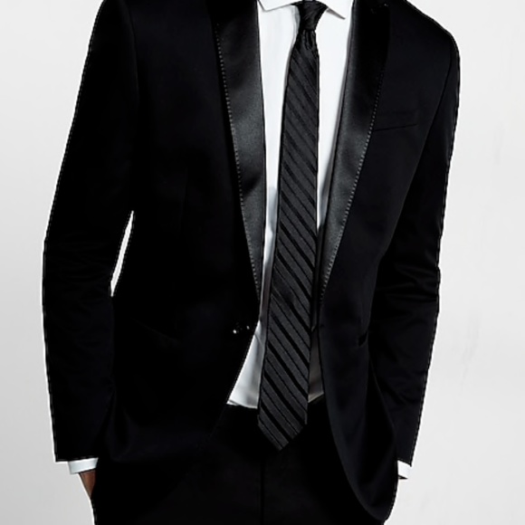 LAST CHANCE! Express Slim Cotton Sateen Tuxedo - Picture 4 of 4